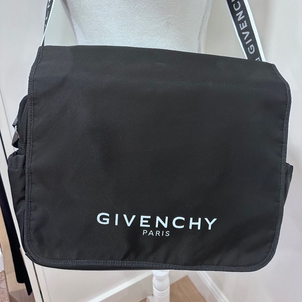 Givenchy Black Logo Changing/Diaper Bag - Inc/ Changing Mat-Authentic